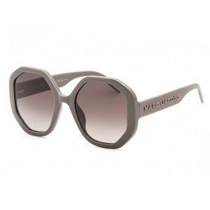 Marc Jacobs Sunglasses Round Full Rim, Grey Frame and Brown Gradient Lens